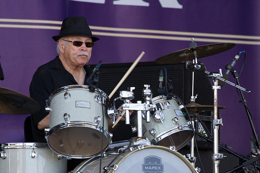 Mickey Delarosa on drums
