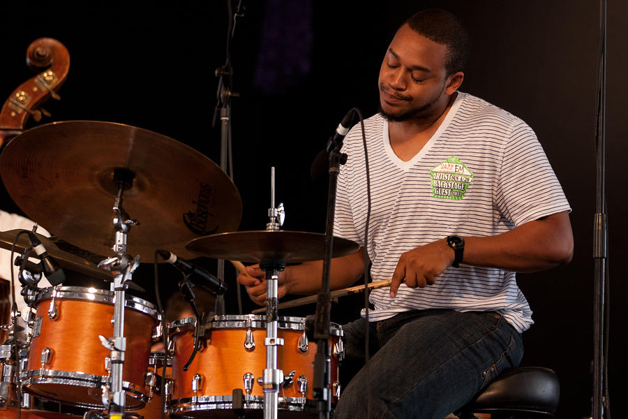 Darrian Douglas on drums