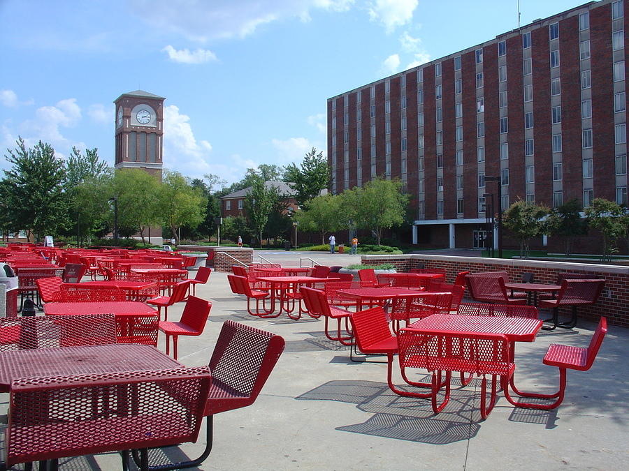 'Red tables' & Centennial Plaza