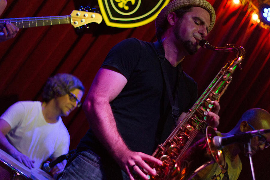 Brad Walker on saxophone