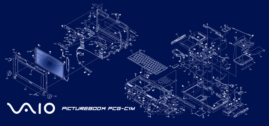 Sony VAIO PCG-C1M Picturebook Schematic Blue 1280