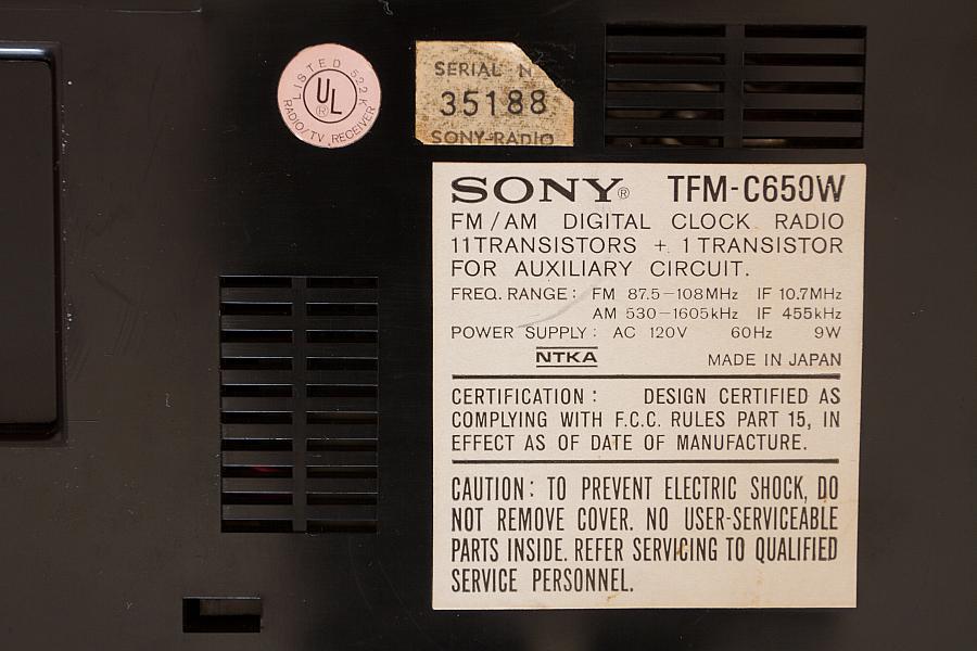 TFM-C650W Label