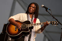 Ruthie Foster on guitar