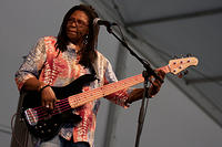 Tanya Richardson on side string bass