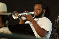 Chris Cotton on trumpet