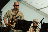 Marcus Ballard on saxophone