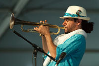Ashlin Parker on trumpet