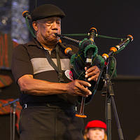 James Rivers on bagpipes