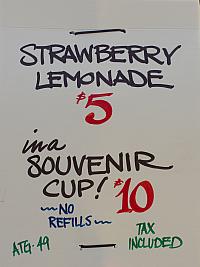 Strawberry Lemonade menu