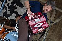 Steve Riley plays accordion