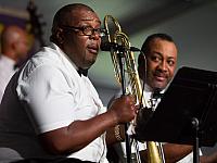 Ronell Johnson on trombone