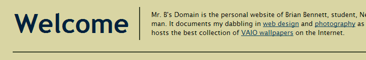 Mr. B's Domain Version 8