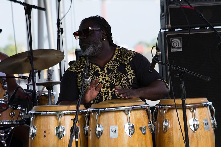 Alexey Marti on conga drums