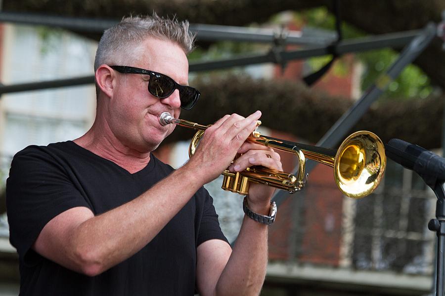 Jeremy Davenport on trumpet