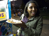 Bianca and funnel cake