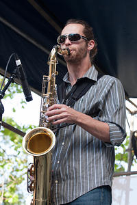 Phillip Morin on saxophone