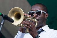 Leon Brown on trumpet