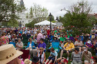 Jackson Square crowd for Ellis