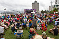 Crowd watching Rebirth Brass Band