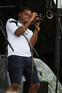 Chaderick Honroe on trumpet