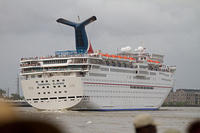 Carnival Elation corners on the river