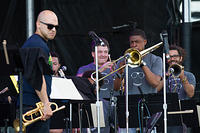 David Harris on trombone