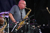 Ed "Sweetbread" Peterson on saxophone