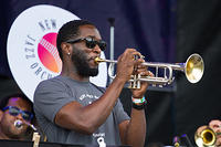 Leon Brown on trumpet