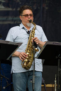 Ray Moore on saxophone