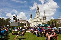 Andrew Jackson statue and St. Louis Cathedral