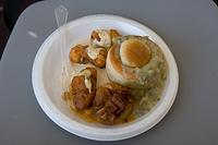 Crawfish Sack, Oyster Patties, Crawfish Beignets combo