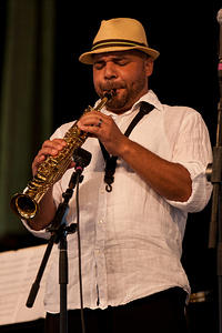 Derek Douget on soprano sax