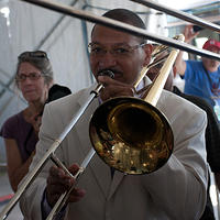 Delfeayo Marsalis plays the parade