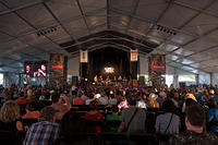 Jazz Tent crowd for Poncho Sanchez 