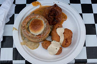 Combo with Crawfish Sack, Oyster Pattie, Crawfish Beignets