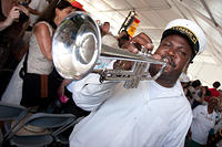 Kenneth Terry leads the second line