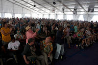 Jazz tent crowd for Germaine Bazzle