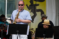 Marcus Ballard on tenor sax