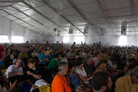 Jazz Tent crowd for Wee Trio