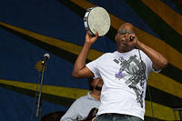 James Andrews with tambourine