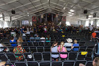 Jazz tent crowd for Peter Harris