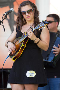 Laura on mandolin