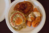 Crawfish Sack, Oyster Patties, Crawfish Beignets