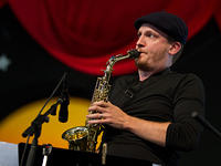 Rex Gregory on saxophone