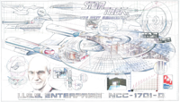 Star Trek Enterprise NCC-1701-D AMT Ertl Cutaway Poster TIFF TIF